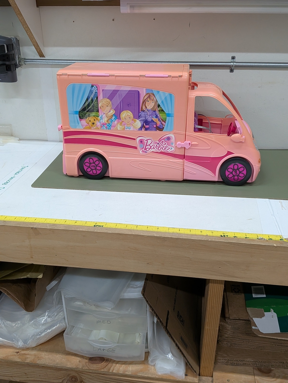 Barbie Peach and Pink Camper Van Playset